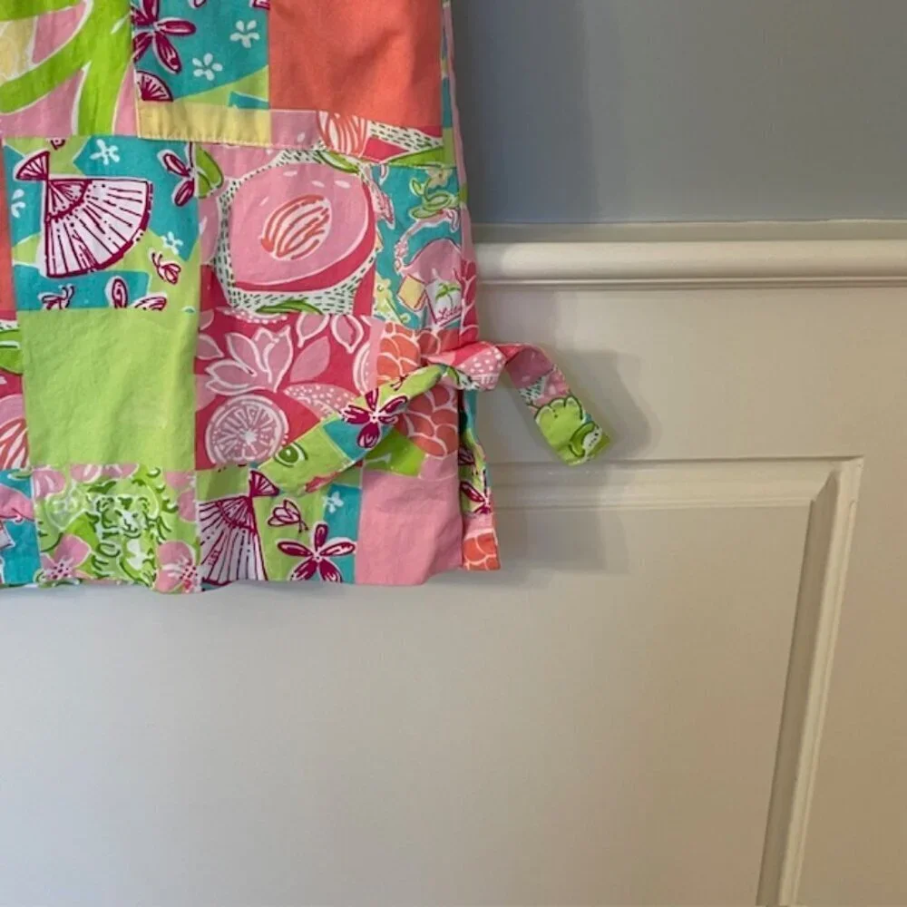 Lilly Pulitzer White Label Girls Patchwork Shift Dress 100% Cotton 12